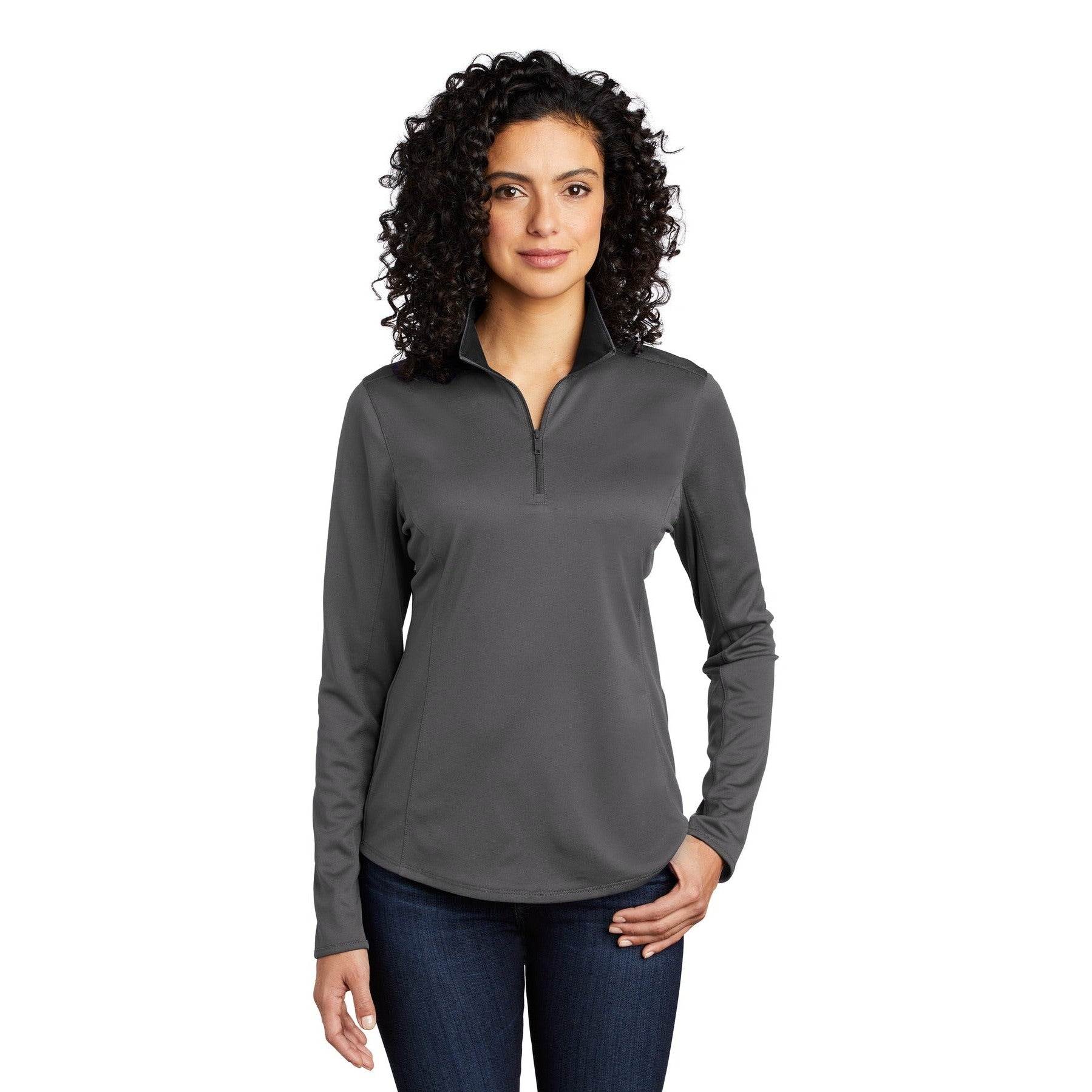 Port Authority-Port Authority ® Women's Silk Touch ™ Performance 1/4-Zip LK584-MedTech-5